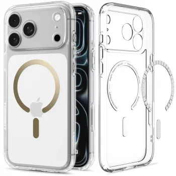Coque Spigen Ultra Hybrid MagSafe pour iPhone 17 Pro / 18 Pro, transparent/or (ACS12157)