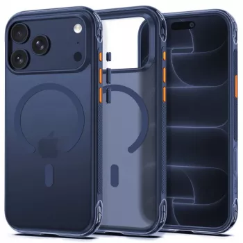 Coque Tech-Protect MagAir MagSafe CC pour iPhone 17 Pro / 18 Pro, bleu profond mat