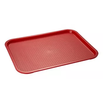 Plateau fast-food APS 350 x 270 mm, hauteur 20 mm, polypropylène, rouge (530)