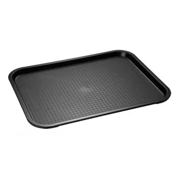 Plateau fast-food APS 350 x 270 mm, hauteur 20 mm, polypropylène, noir (531)