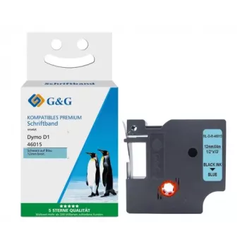 Ruban d'étiquetage G&G Silk compatible avec Dymo D1/46015