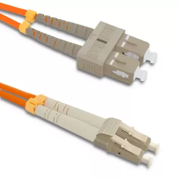 Câble de raccordement fibre optique Qoltec SC/UPC - LC/UPC, multimode 50/125 OM2, duplex, 3 m