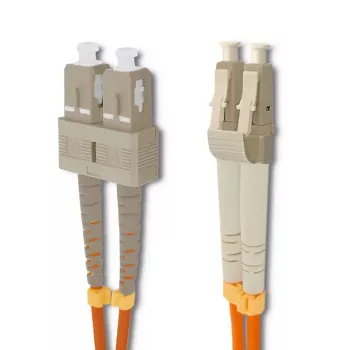 Câble de raccordement fibre optique Qoltec SC/UPC - LC/UPC, multimode 50/125 OM2, duplex, 3 m