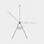 Étendoir à linge Brabantia HangOn avec barre à cintres, 25 m, gris métallisé