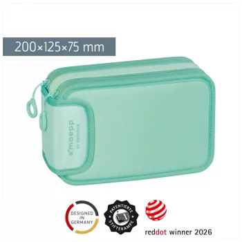 Trousse scolaire remplie BRUNNEN s'maepp Sweet Colour Code menthe 34 pièces, 20,0 x 7,5 cm