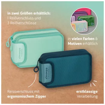 Trousse scolaire remplie BRUNNEN s'maepp Sweet Colour Code menthe 34 pièces, 20,0 x 7,5 cm