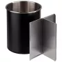 Porte-couverts rotatif APS, noir, acier inoxydable, intérieur mat