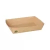 Barquette jetable Papstar 87246, rectangulaire, carton, marron, 80 pièces