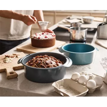 Moule à gâteau rond bleu Joseph Joseph Nest Bake 2 pièces