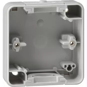 Boîtier en saillie Gira 006135, 1 poste, sans entrée de câble, gris