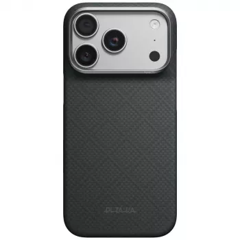 Coque Edge Case Argyle MagSafe PITAKA pour iPhone 18 Pro / 17 Pro, noir basalte