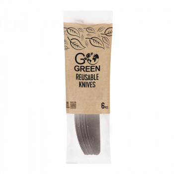 Gogreen Go Green Reusable Knives, 6 pcs, Black