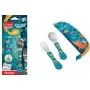 Ensemble de couverts Maped PICNIK JUNGLE FEVER 3 pièces turquoise avec étui acier inoxydable ABS