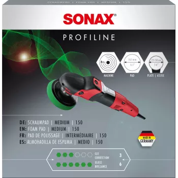 Pad de polissage en mousse SONAX PROFILINE 150, moyen, vert