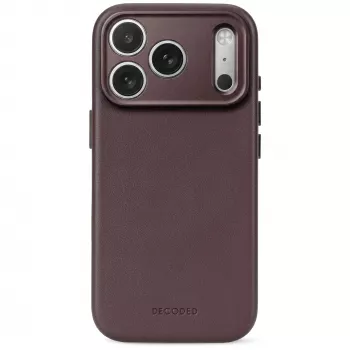 Coque arrière en cuir Decoded - étui en cuir pour iPhone 18 Pro Max / 17 Pro Max compatible avec MagSafe (chocolat brown)