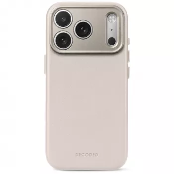 Decoded Leather Backcover – étui en cuir pour iPhone 18 Pro Max / 17 Pro Max compatible MagSafe (taupe)