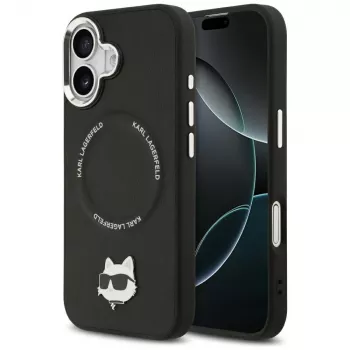 Étui Karl Lagerfeld Choupette Pin MagSafe pour iPhone 17 noir