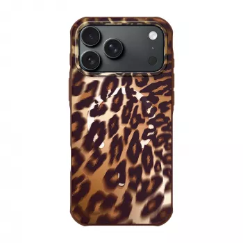 Coque Laut Huex Wave pour iPhone 18 Pro Max / 17 Pro Max, MagSafe, Mocha Leopard