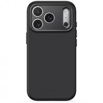 Coque arrière antimicrobienne en silicone Decoded pour iPhone 18 Pro Max / 17 Pro Max, MagSafe, Carbon Black