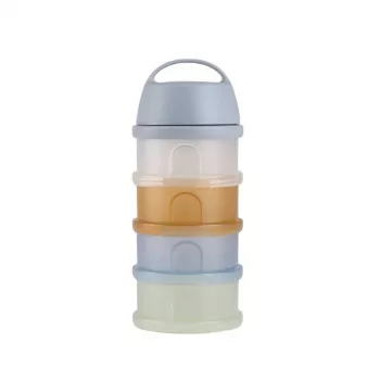 Boîte à lait en poudre BEABA, 4 compartiments, « Translucent Pebble »