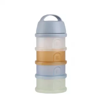Boîte à lait en poudre BEABA, 4 compartiments, « Translucent Pebble »