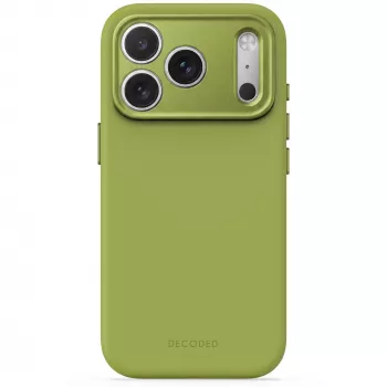 Coque arrière en silicone AntiMicrobial Decoded pour iPhone 18 Pro / 17 Pro, MagSafe, Moss Green