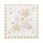 Serviettes PAPSTAR Stardust blanc, or 3 plis 33,0 x 33,3 cm, 100 pièces