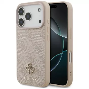 Coque MagSafe Guess 4G Small Classic Logo pour iPhone 18 Pro / 17 Pro, rose