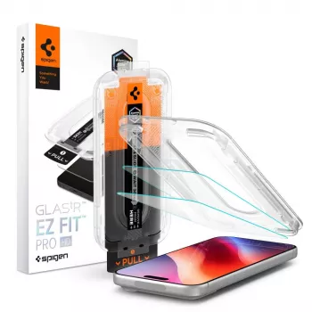 Verre trempé Spigen Glas.TR EZ Fit Pro HD AC lot de 2 iPhone 16 Pro Max / 17 Pro Max / 18 Pro Max transparent