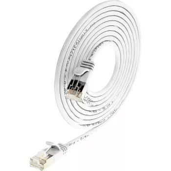 Câble patch Slim Cat6 U/FTP RJ45 Wirewin, 7,5 m, blanc