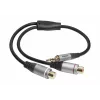 Adaptateur audio celexon Professional jack stéréo vers 2x RCA mâle/femelle