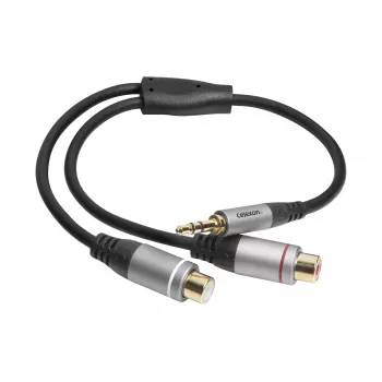 Adaptateur audio celexon Professional jack stéréo vers 2x RCA mâle/femelle