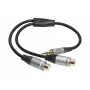 Adaptateur audio celexon Professional jack stéréo vers 2x RCA mâle/femelle
