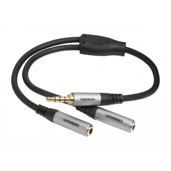 Adaptateur audio celexon Professional jack stéréo vers 2x mâle/femelle