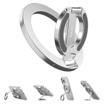 Support à anneau magnétique double face SODI ST04, argent