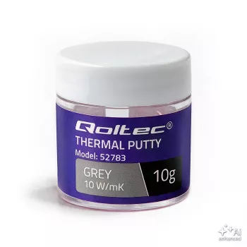 Pâte thermique haute conductivité Qoltec | Thermal Putty 10 W/m-K | 10 g | gris