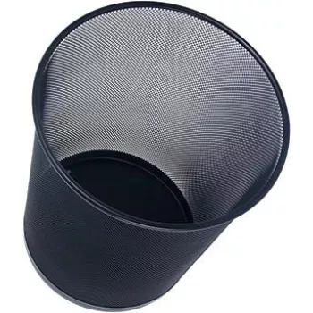Corbeille à papier WEDO Office en fil métallique, 18 l, ronde, noire, hauteur 350 mm