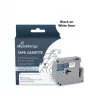 Cassette de ruban d'étiquetage MediaRange pour Brother M-K221BZ, 9 mm x 8 m, noir sur blanc