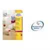 Étiquettes rondes Avery L7670R, rouge néon, Ø 63,5 mm, 300 pièces (25 feuilles x 12)