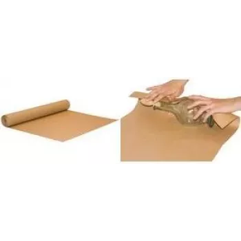 Rouleau de papier d'emballage RAADHUIS, 750 mm x 250 m, papier kraft brun, 70 g/m², brun rayé