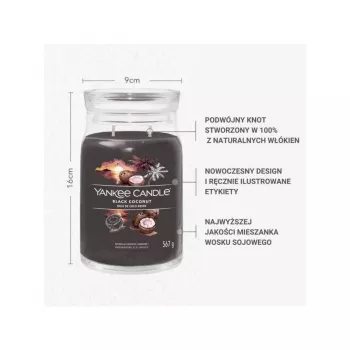 Yankee Candle Black Coconut bougie, grande