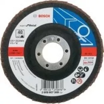 Disque à lamelles Bosch Expert for Metal X551, droit, 115 mm, grain 40, alésage 22,23 mm