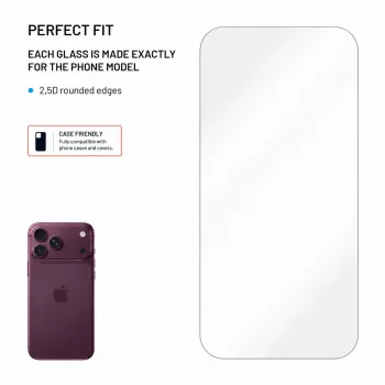 Protection d'écran en verre trempé 2.5D Fixed avec applicateur anti-poussière pour Apple iPhone 18 Pro Max, 2 pièces