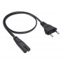 Câble d'alimentation Akyga AK-RD-04A CEE 7/16 (fiche euro) vers IEC C7 (en 8), CCA 2 x 0,5 mm², 0,5 m, noir