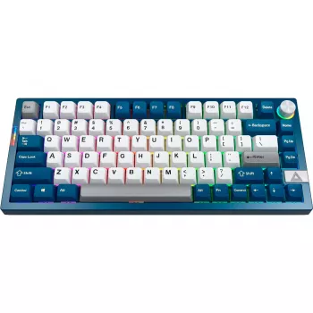 Clavier Montech MK PRO 75, disposition DE, Gateron G Pro 3.0 Brown, bleu/blanc