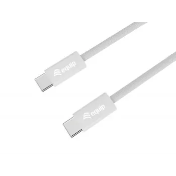 Câble USB-C vers USB-C 2.0 Equip 128840, 3 A, PD 60 W, 0,3 m, blanc