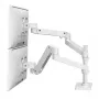 Kit de fixation Ergotron LX Pro (bras double articulé), modulaire, pour 2 écrans LCD, pince C plate, blanc, jusqu'à 24 inch