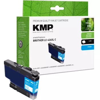 KMP ink cartridge for Brother LC426XLC, cyan, compatible, 1550,4003