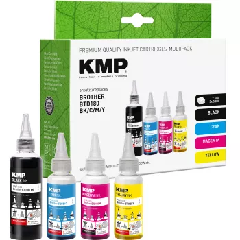 KMP ink cartridges for Brother LC426XLMP, black, cyan, magenta, yellow, compatible (4 pcs)