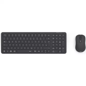 Ensemble clavier et souris multi-appareils Hama WKM-300, sans fil, RF/Bluetooth, noir, QWERTZ DE